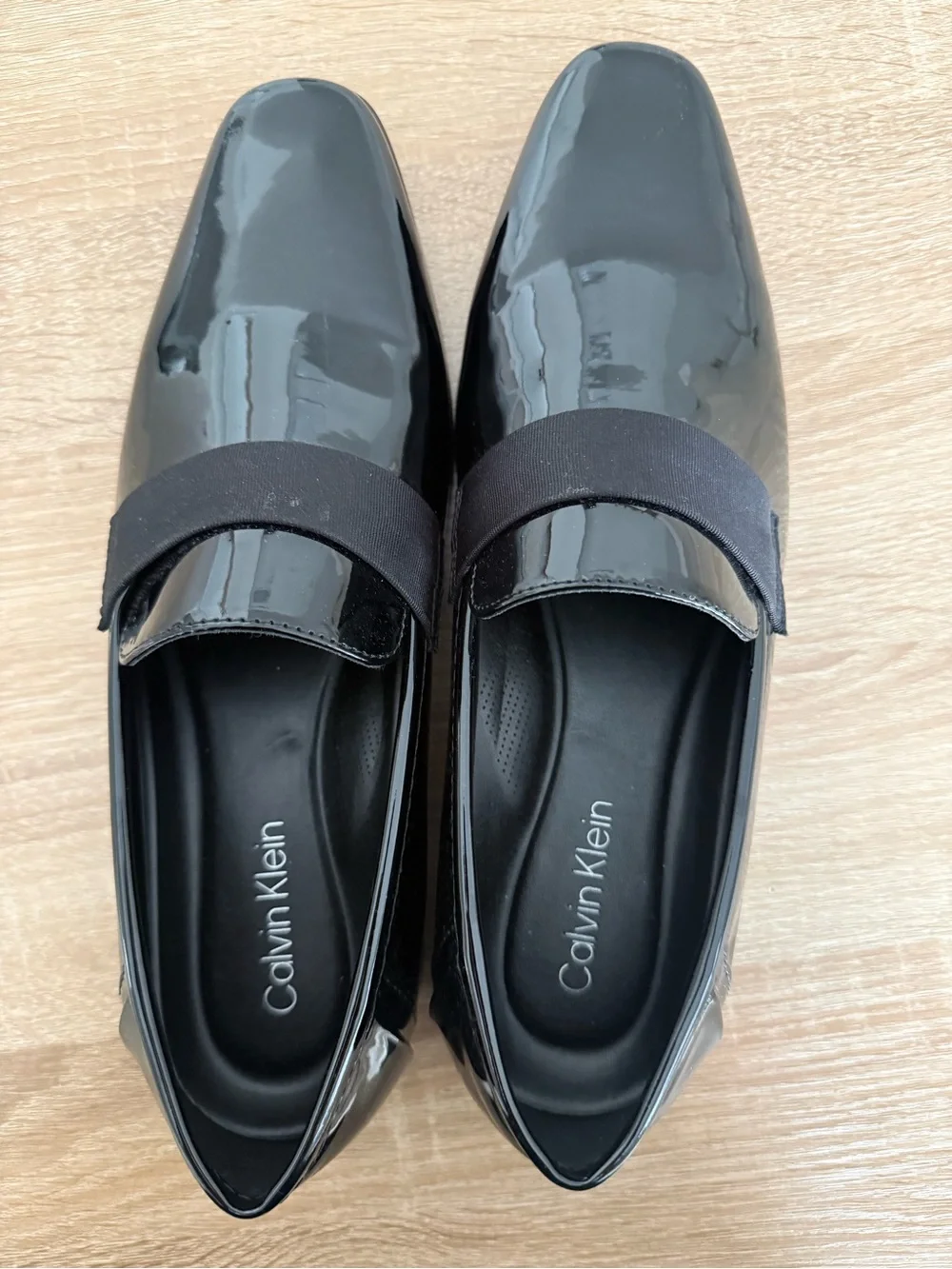 Calvin Klein Men's Glossy Black Patent Loafer